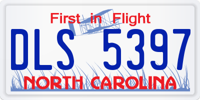 NC license plate DLS5397