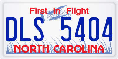 NC license plate DLS5404