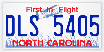 NC license plate DLS5405