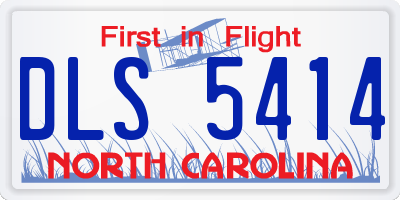 NC license plate DLS5414