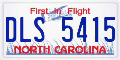 NC license plate DLS5415