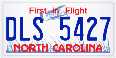 NC license plate DLS5427