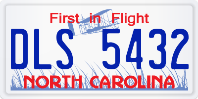 NC license plate DLS5432
