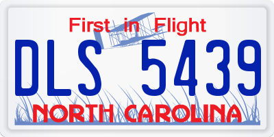 NC license plate DLS5439
