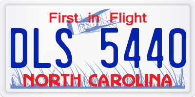 NC license plate DLS5440