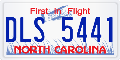 NC license plate DLS5441