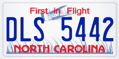 NC license plate DLS5442