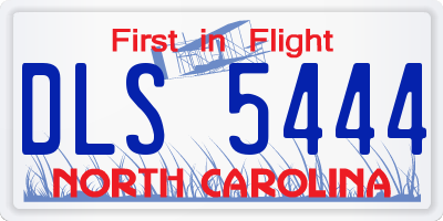 NC license plate DLS5444
