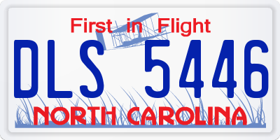 NC license plate DLS5446