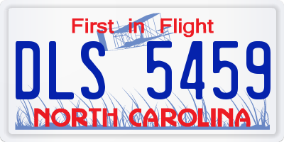 NC license plate DLS5459