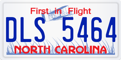 NC license plate DLS5464