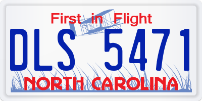 NC license plate DLS5471