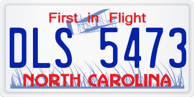 NC license plate DLS5473