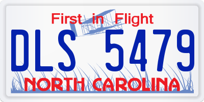 NC license plate DLS5479