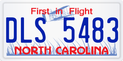 NC license plate DLS5483