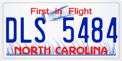 NC license plate DLS5484