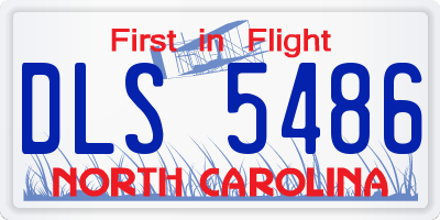 NC license plate DLS5486