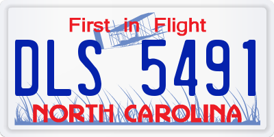 NC license plate DLS5491