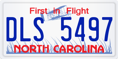 NC license plate DLS5497