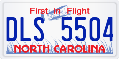 NC license plate DLS5504