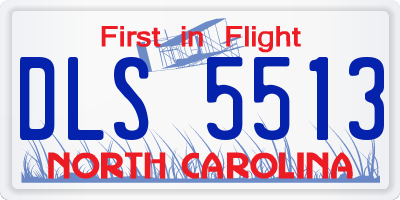 NC license plate DLS5513