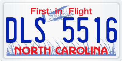 NC license plate DLS5516