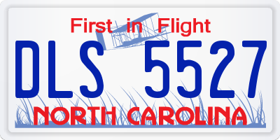 NC license plate DLS5527