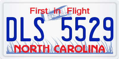 NC license plate DLS5529