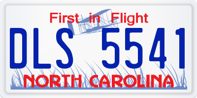 NC license plate DLS5541