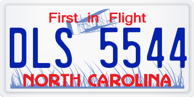 NC license plate DLS5544
