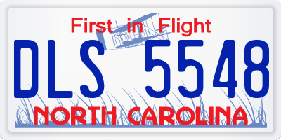 NC license plate DLS5548