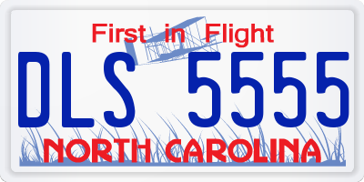 NC license plate DLS5555