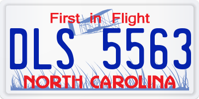 NC license plate DLS5563