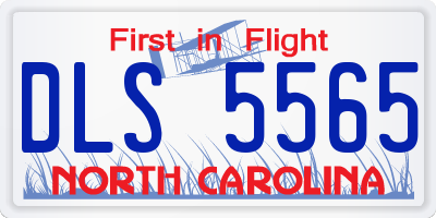 NC license plate DLS5565