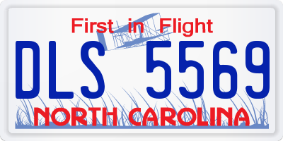 NC license plate DLS5569