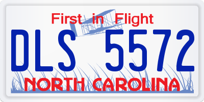 NC license plate DLS5572