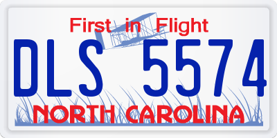 NC license plate DLS5574