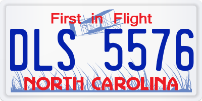 NC license plate DLS5576
