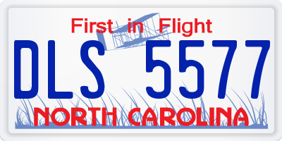 NC license plate DLS5577