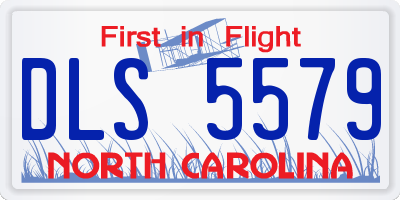 NC license plate DLS5579