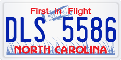 NC license plate DLS5586