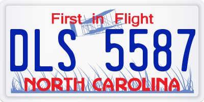 NC license plate DLS5587