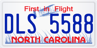 NC license plate DLS5588