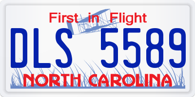 NC license plate DLS5589