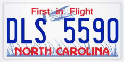 NC license plate DLS5590