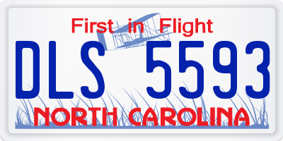 NC license plate DLS5593