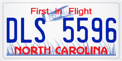 NC license plate DLS5596