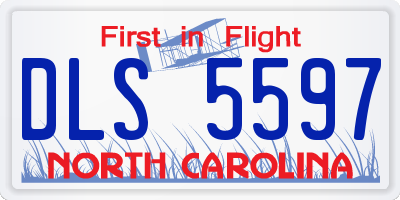NC license plate DLS5597