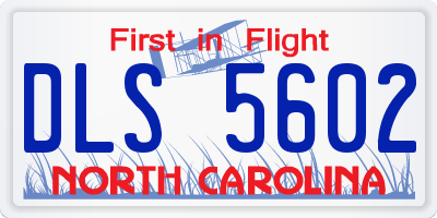 NC license plate DLS5602