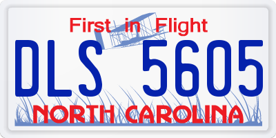 NC license plate DLS5605